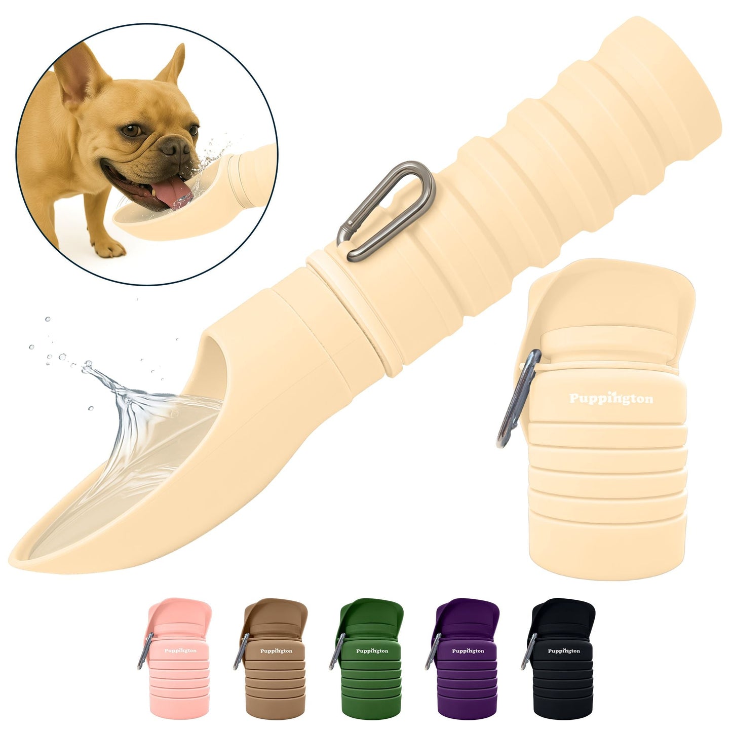 Puppington Collapsible Dog Water Bottle