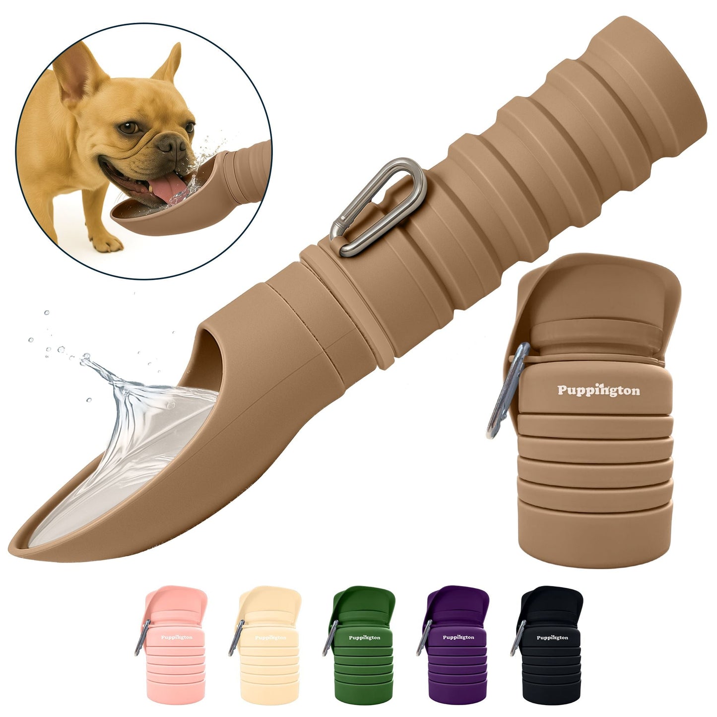 Puppington Collapsible Dog Water Bottle