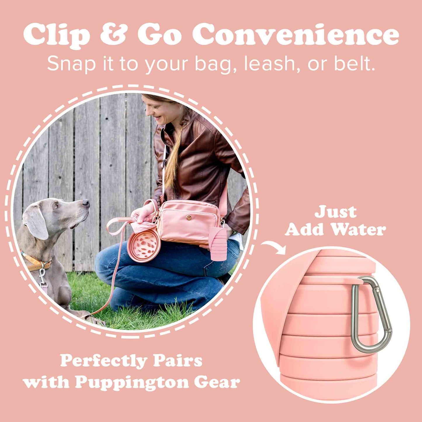 Puppington Collapsible Dog Water Bottle