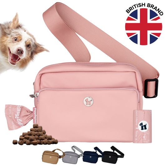 Puppington 3-in-1 Crossbody Dog Treat Pouch with Matching Poop Bags