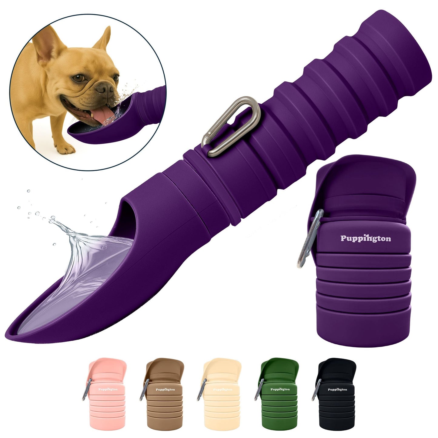 Puppington Collapsible Dog Water Bottle