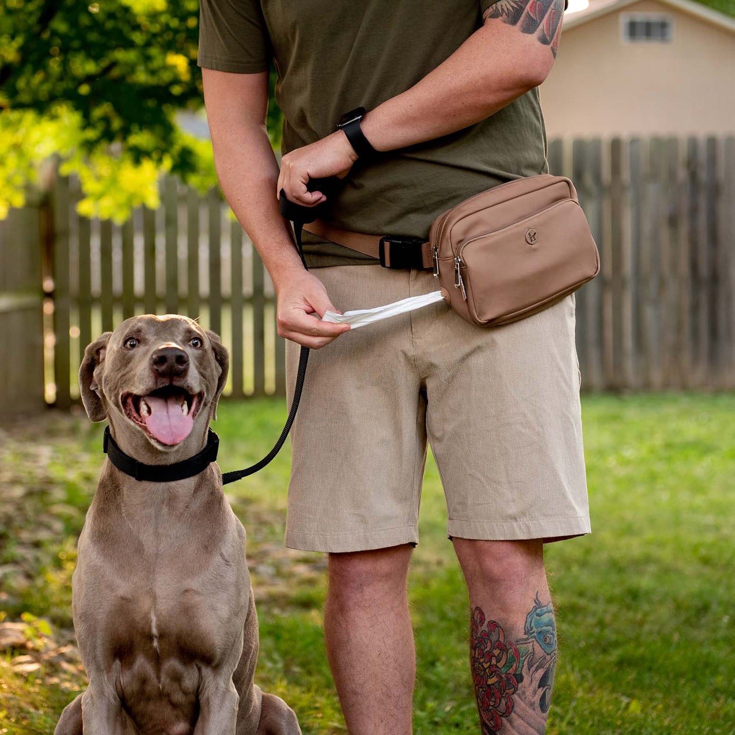 Puppington 3-in-1 Crossbody Dog Treat Pouch with Matching Poop Bags