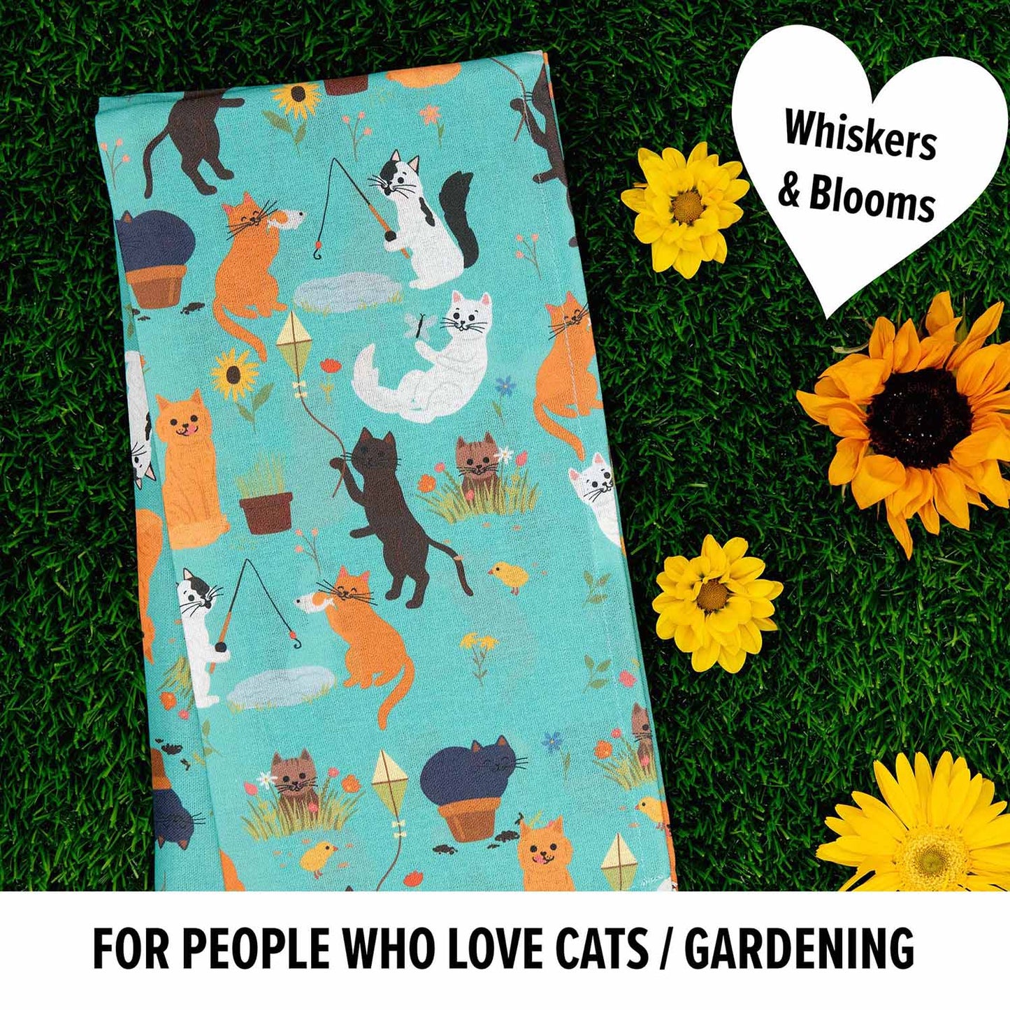 Cattington Kitchen Towels - Spring Kitties (Whiskers & Bloom)